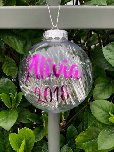 Personalised Tinsel Baubles