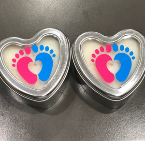 Gender Reveal Candles 170g Hearts