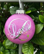 Load image into Gallery viewer, Personalised Glitter Christmas Baubles