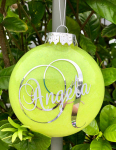 Personalised Glitter Christmas Baubles