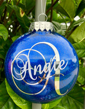 Load image into Gallery viewer, Personalised Glitter Christmas Baubles